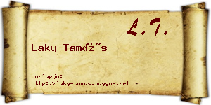 Laky Tamás névjegykártya