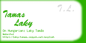 tamas laky business card